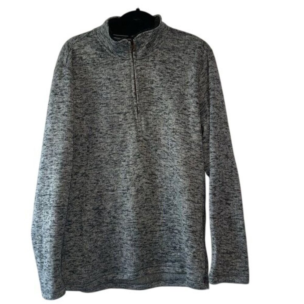 Weatherproof Vintage Mens Grey Quarter-Zip Pullover Sweater L